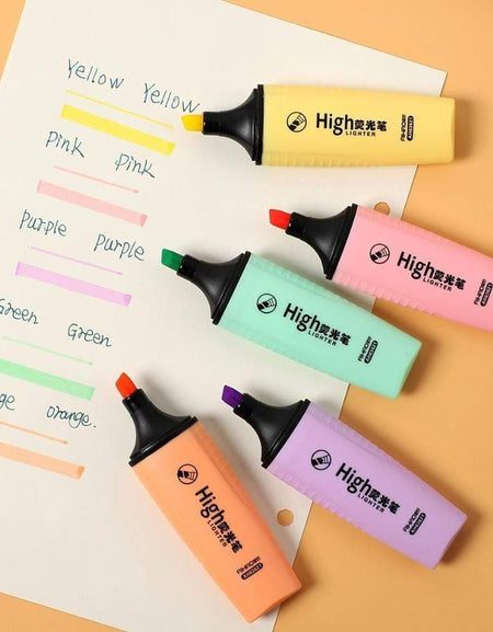 Kawaii Colorful Highlighter (6pcs) - BlossomMemento