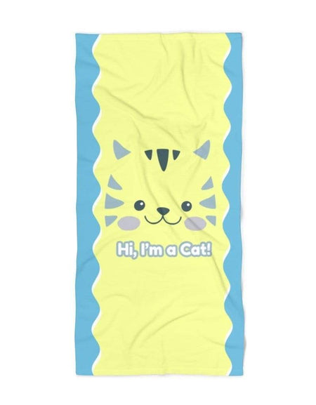 Kawaii Cat Beach Towel - BlossomMemento