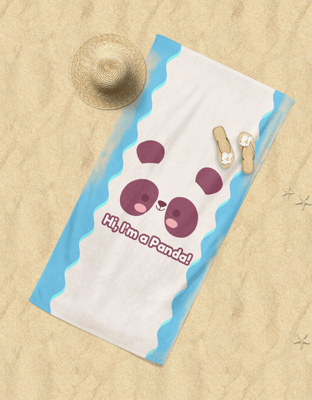 Kawaii Panda Beach Towel - BlossomMemento