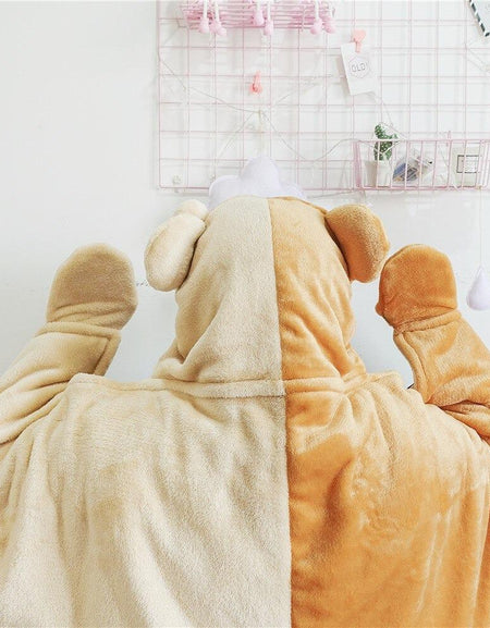 Kawaii Hoodie Blanket - BlossomMemento