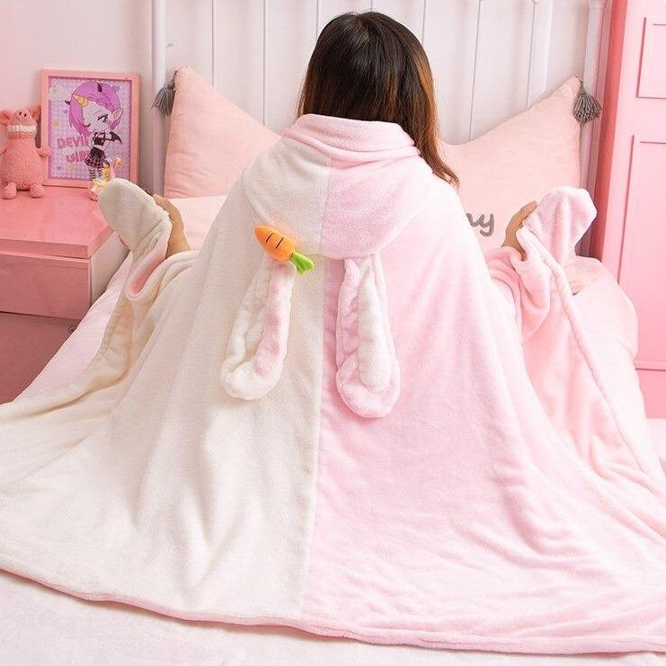 Kawaii Hoodie Blanket - BlossomMemento