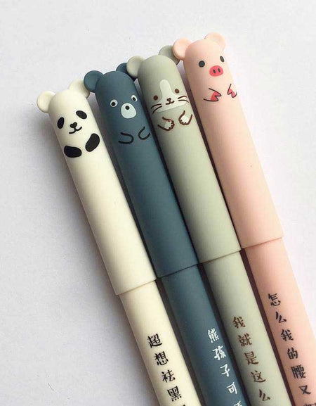 Kawaii Animal Gel Pens w/ Refills - BlossomMemento