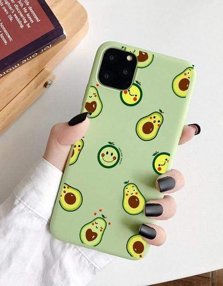 Kawaii Avocado Silicon Phone Case - BlossomMemento