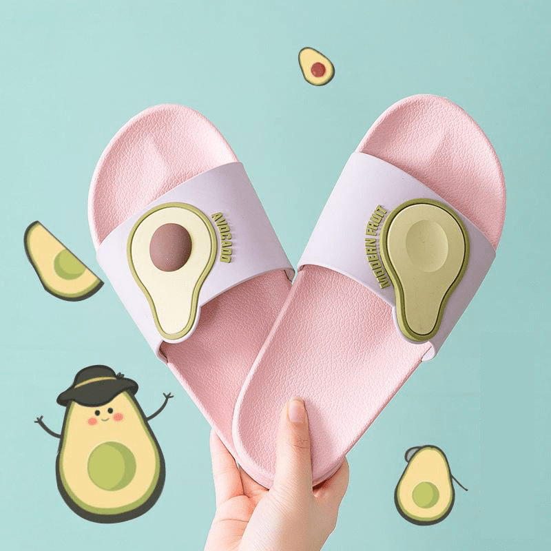 Kawaii Avocado Summer Slippers - BlossomMemento
