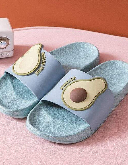 Kawaii Avocado Summer Slippers - BlossomMemento