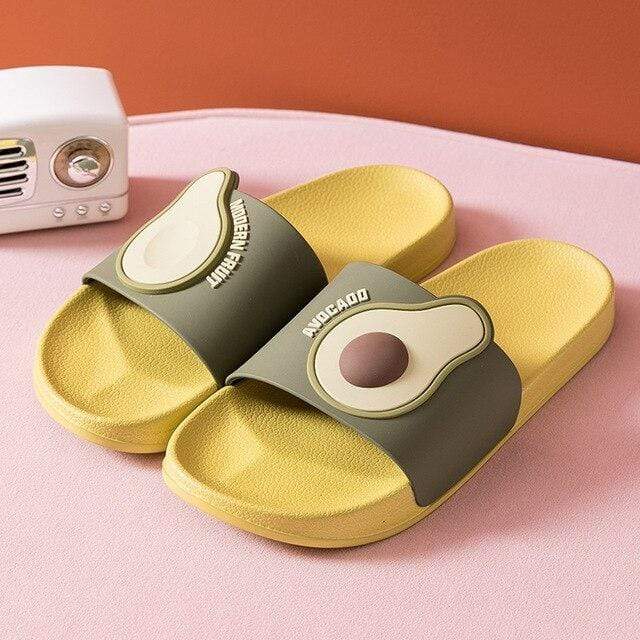 Kawaii Avocado Summer Slippers - BlossomMemento