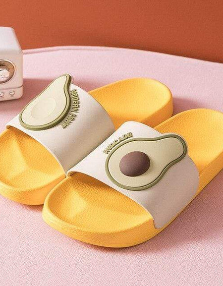 Kawaii Avocado Summer Slippers - BlossomMemento