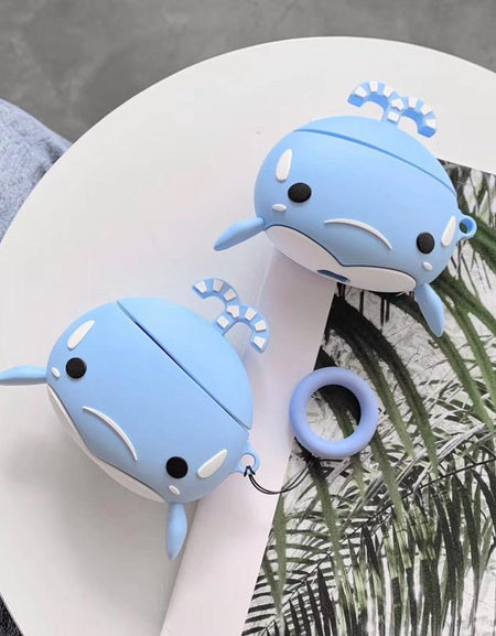 Kawaii Blue Whale Airpods 1/2 Case - BlossomMemento