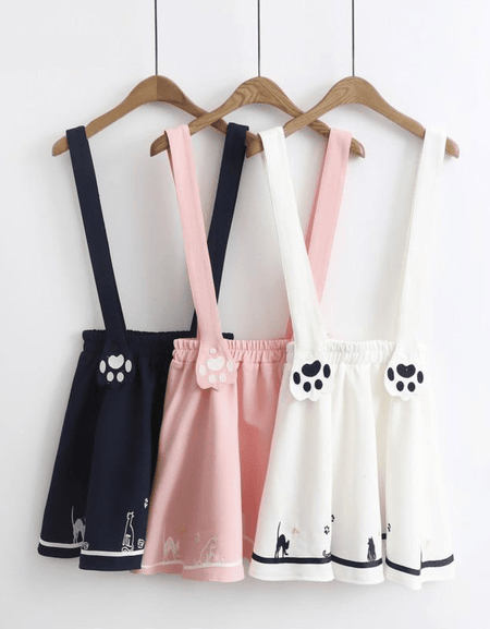 Kawaii Cat Paw Skirt - BlossomMemento