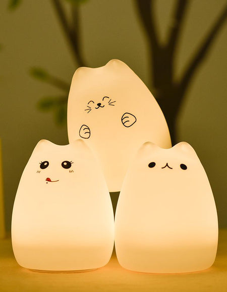 Kawaii Catty Colorful Night Light - BlossomMemento