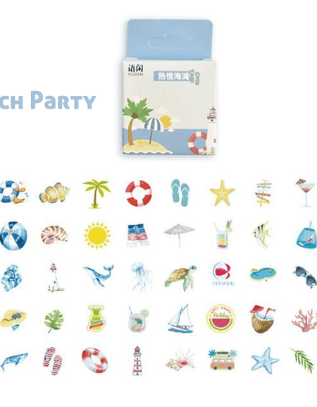 Kawaii Colorful Stickers in 4 themes - BlossomMemento