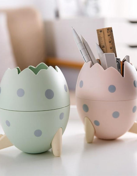 Kawaii Dinosaur Egg Pen Holder - BlossomMemento