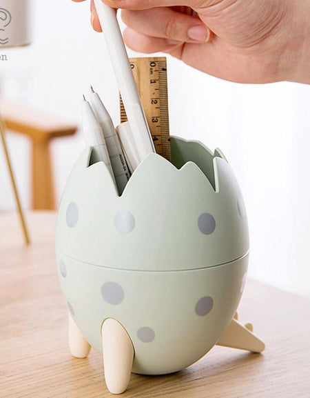 Kawaii Dinosaur Egg Pen Holder - BlossomMemento