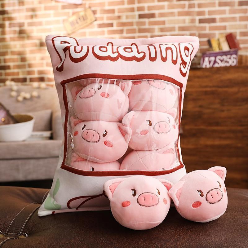 Kawaii Piggy Bag Plushies - BlossomMemento