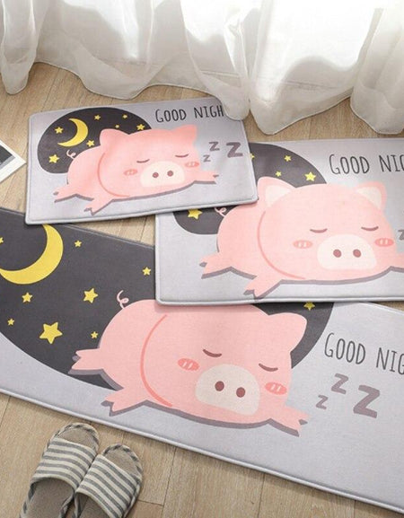 Kawaii Piggy Carpet - BlossomMemento