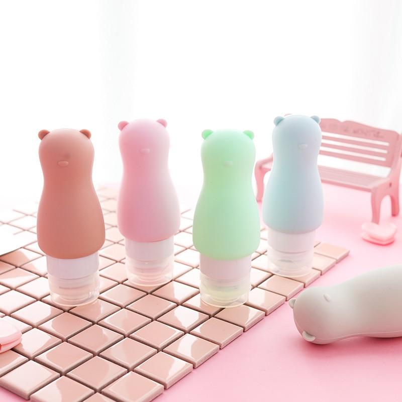 Kawaii Rabbit/Bear Refillable Bottle - BlossomMemento