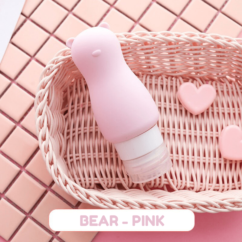 Kawaii Rabbit/Bear Refillable Bottle - BlossomMemento