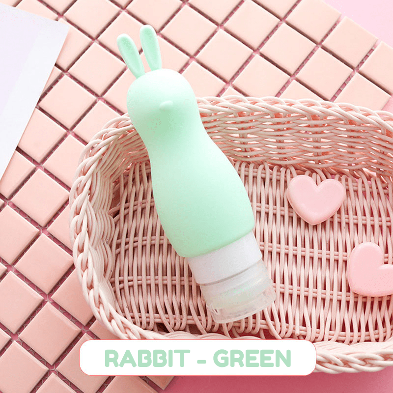 Kawaii Rabbit/Bear Refillable Bottle - BlossomMemento