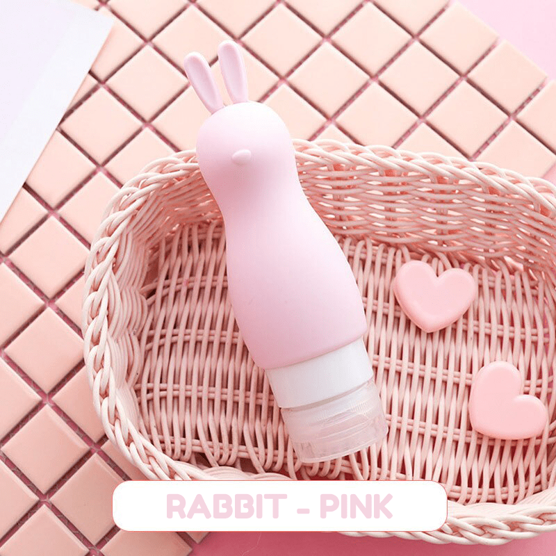 Kawaii Rabbit/Bear Refillable Bottle - BlossomMemento