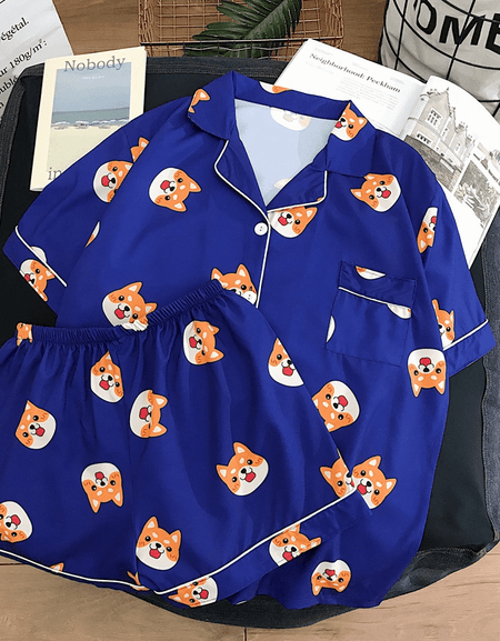 Kawaii Shiba Inu Pajama - BlossomMemento