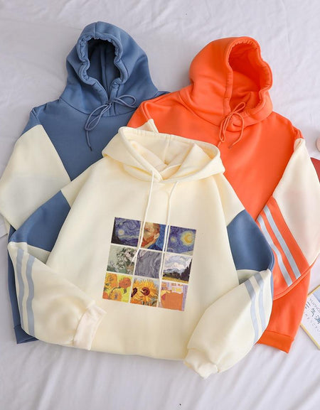 Kawaii Van Gogh Hoodie - BlossomMemento