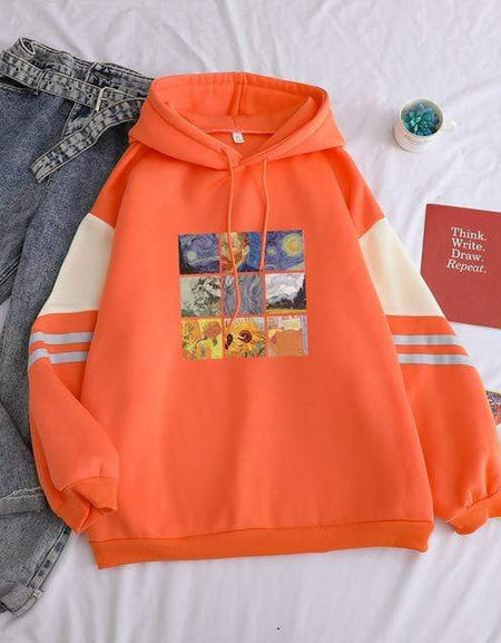 Kawaii Van Gogh Hoodie - BlossomMemento