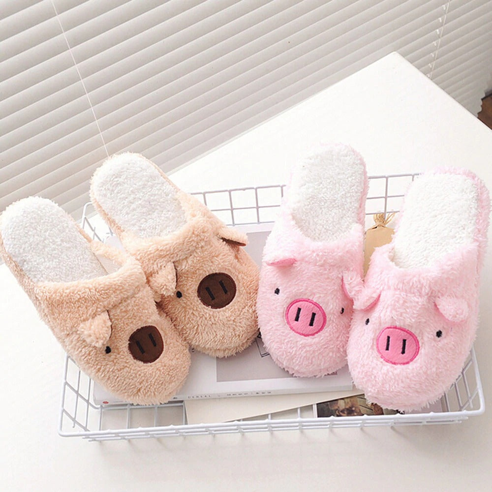 Kawaii Warm Pig Slippers