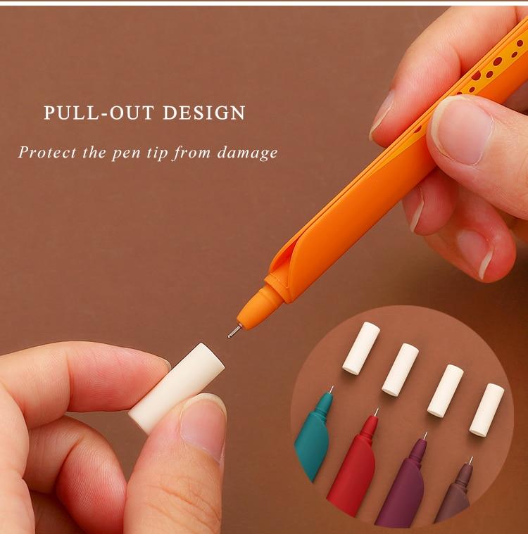 Kawaii Colorful Gel Pen (w/ ruler) - BlossomMemento