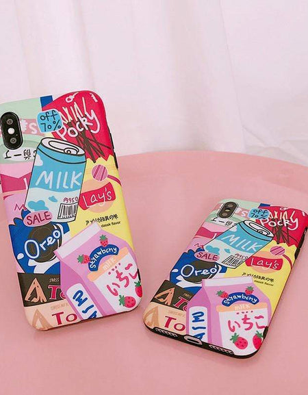 Kawaii Japanese Milk Phone Case - BlossomMemento