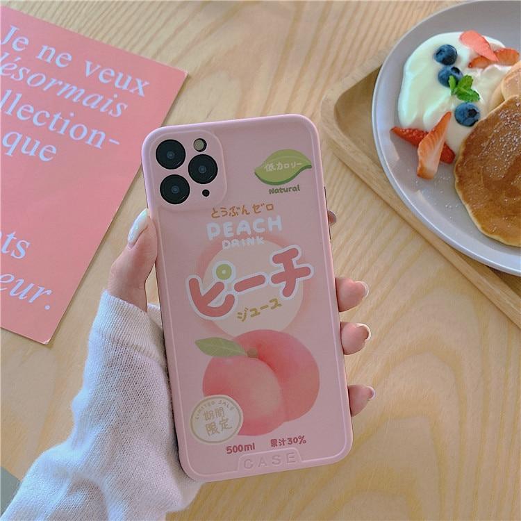 Kawaii Japanese Peach Phone Case - BlossomMemento