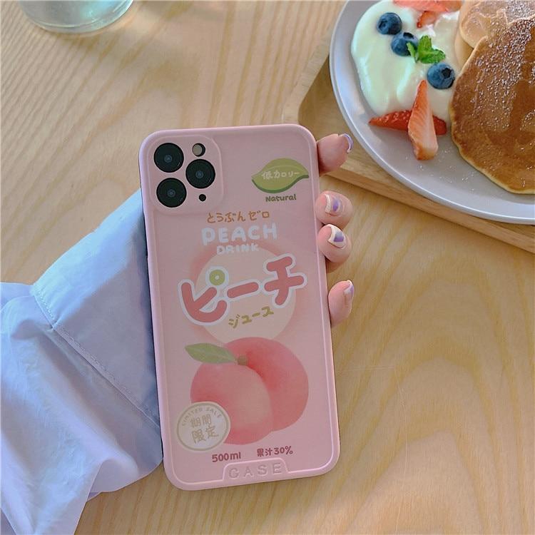 Kawaii Japanese Peach Phone Case - BlossomMemento