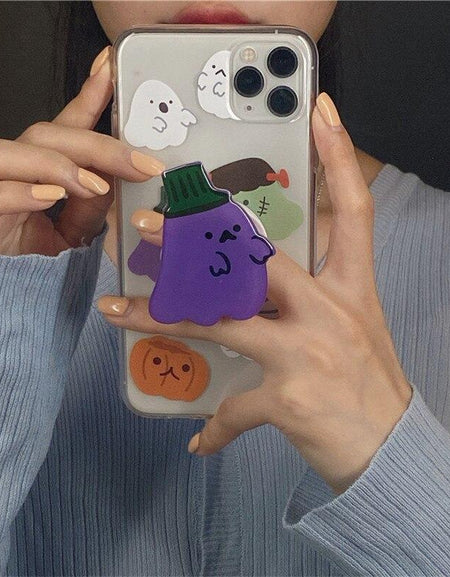 Kawaii Pumpkin Ghost Phone Case - BlossomMemento
