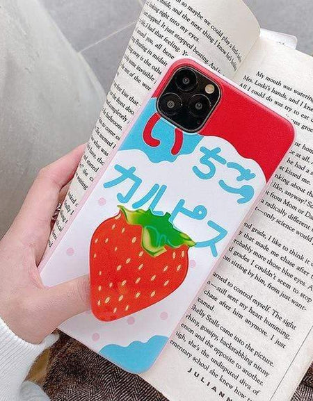 Kawaii Strawberry Phone Case - BlossomMemento