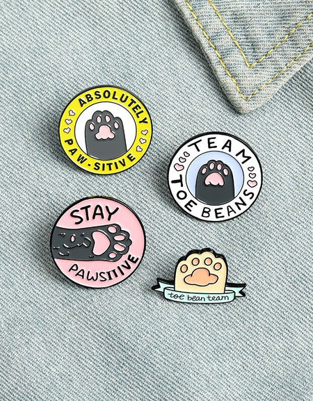 Kawaii Cat Paw Pins