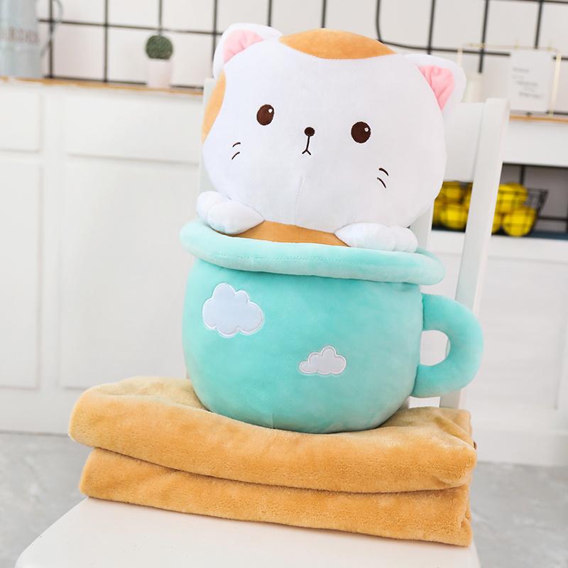 Kawaii Kitten Plush w/ Blanket - BlossomMemento