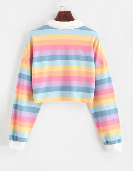 Kawaii Striped Pastel Sweatshirt