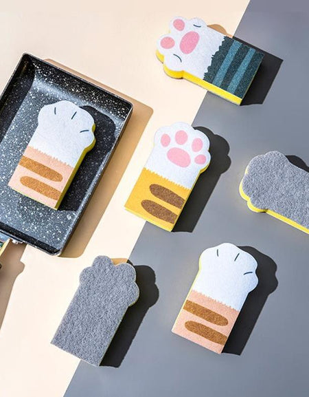 Kawaii Cat Paw Sponge (3pcs) - BlossomMemento