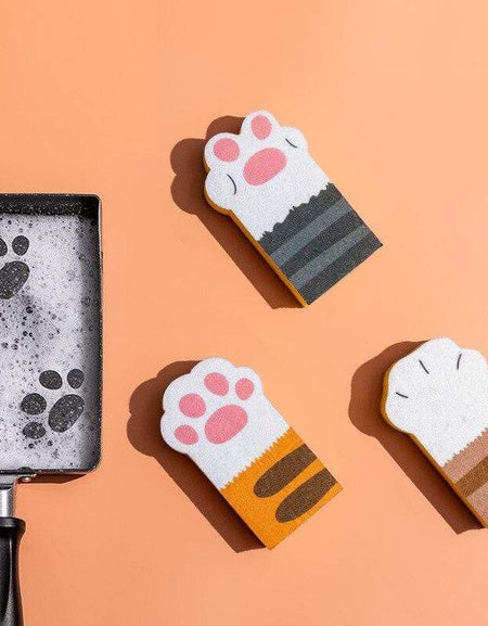 Kawaii Cat Paw Sponge (3pcs) - BlossomMemento