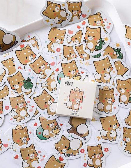 Kawaii Dog Stickers (45pcs) - BlossomMemento