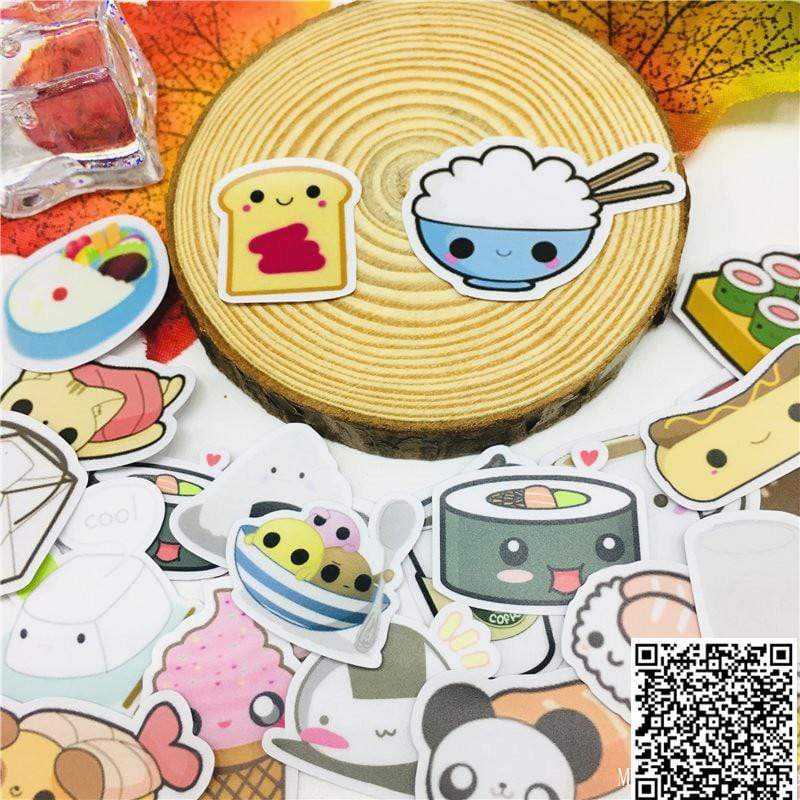 Kawaii Food Stickers (40 pcs) - BlossomMemento