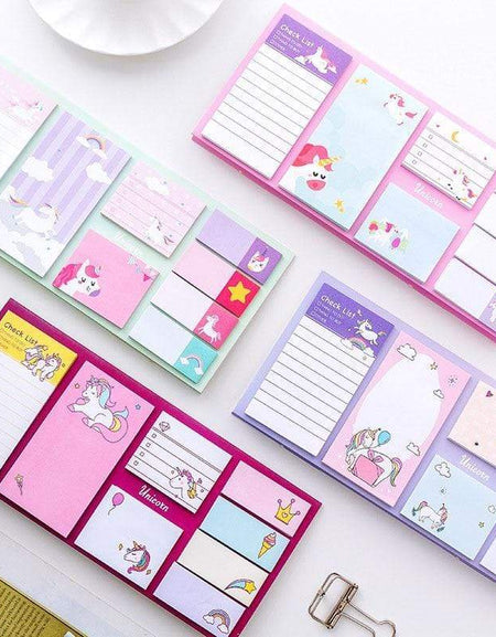 Kawaii Unicorn Sticky Notes - BlossomMemento