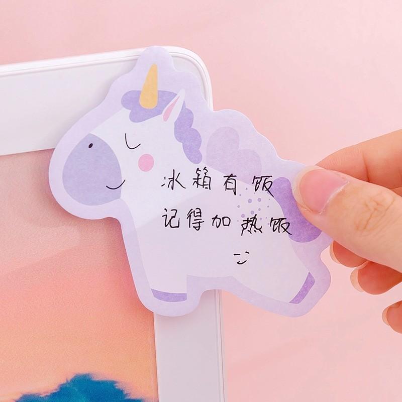 Kawaii Rainbow Unicorn Sticky Notes (30 sheets) - BlossomMemento