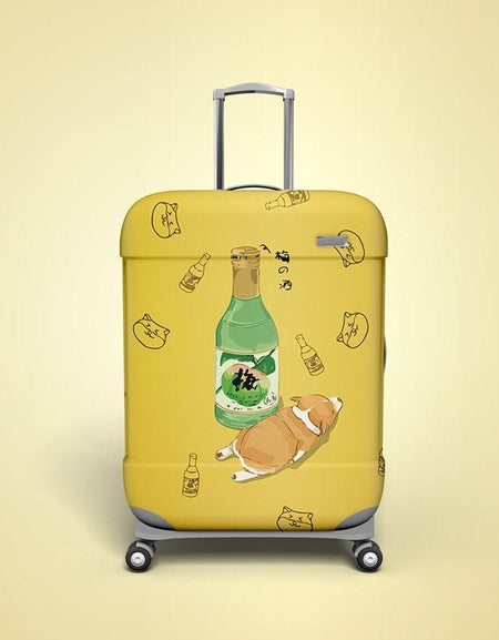 Kawaii Shiba-Inu Suitcase Cover - BlossomMemento