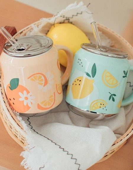 Kawaii Straw Fruit Cup